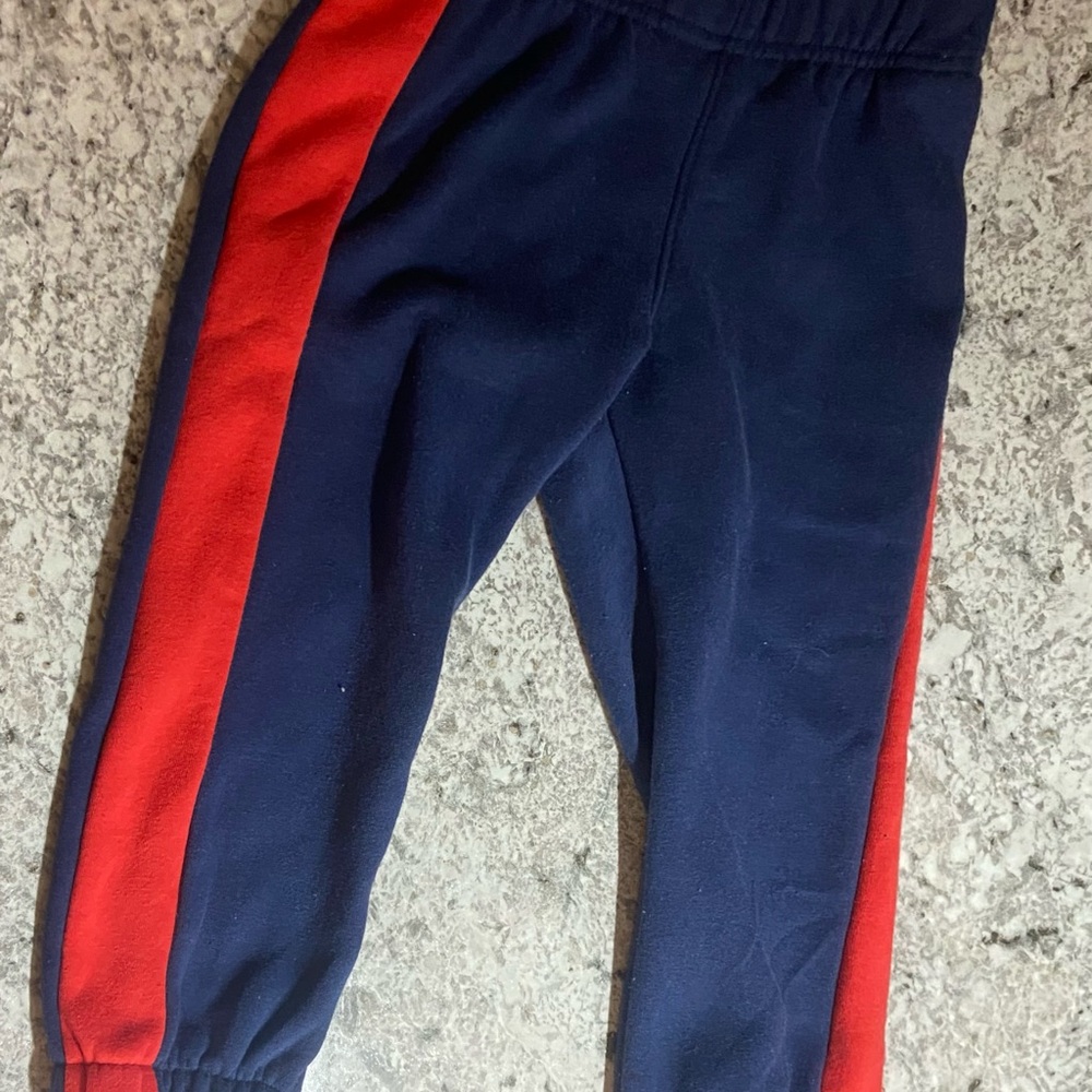 Children's Navy and Red Track Pants